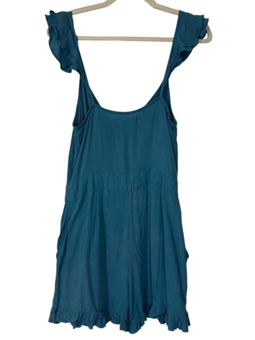 Urban Outfitters Norma Button Down Blue Romper Size Medium - Picture 4 of 8